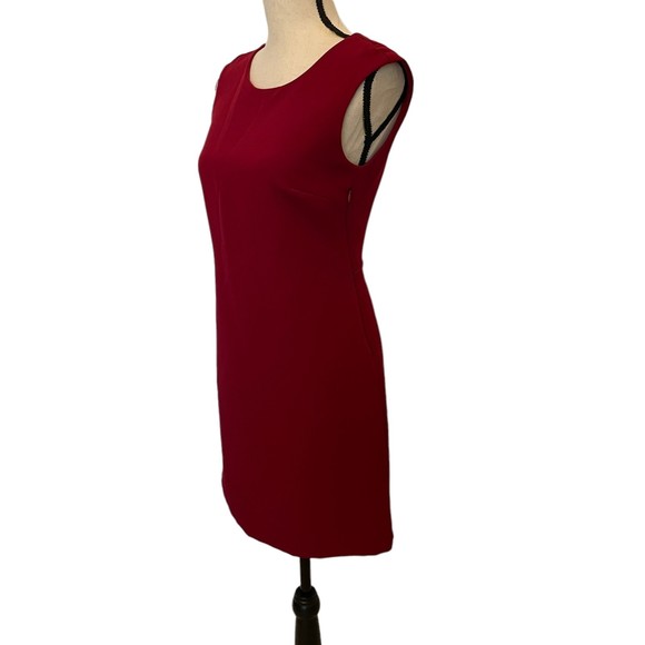 ZARA TRAFALUC RED SLEEVELESS SHEATH DRESS CUTOUT BACK SMALL - Picture 5 of 10